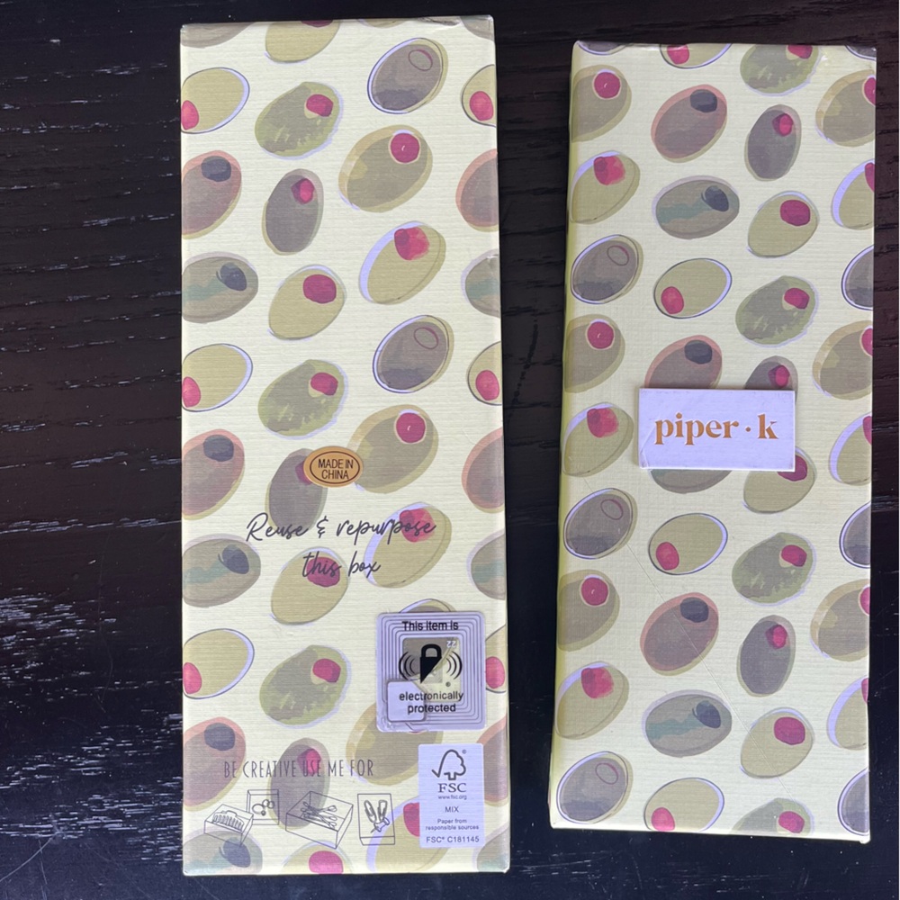 Piper K Olive & Martini Bag Charm & Key Chain Glass Stones New - Picture 6 of 6